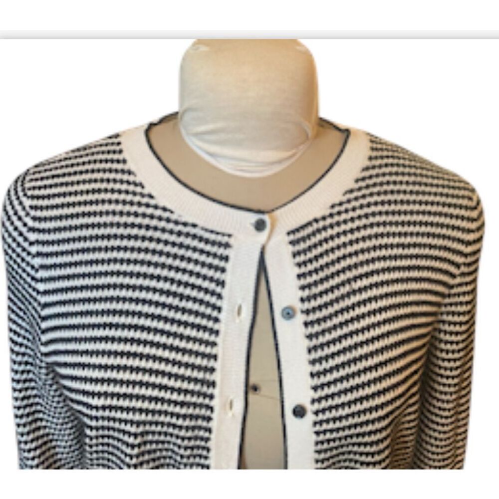 Ann Taylor “ The Ann Cardigan” Textured Knit Sz. M - Picture 5 of 13